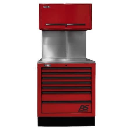 Homak 36in CTS Set with Solid Back Splash - Red RDCTS36001